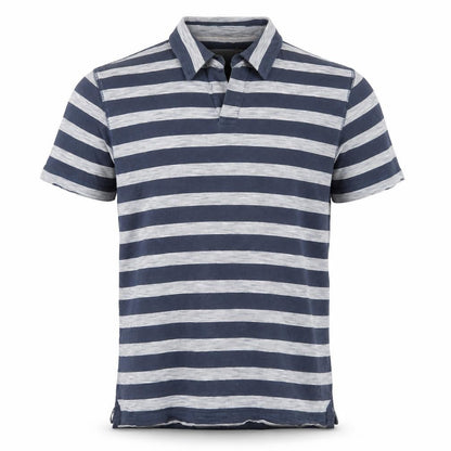 Marks & Spencer North Coast Men's Blue Striped Cotton Polo Shirt M