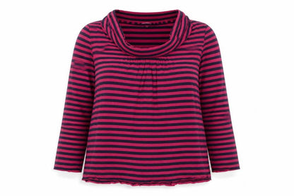 Phase Eight Women’s Pink Striped Cowl Neck Jersey Tunic Top Size 18