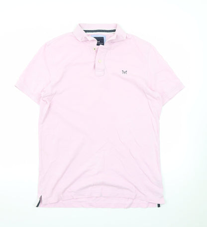 Crew Clothing Company Men's Pink L Cotton Polo Shirt