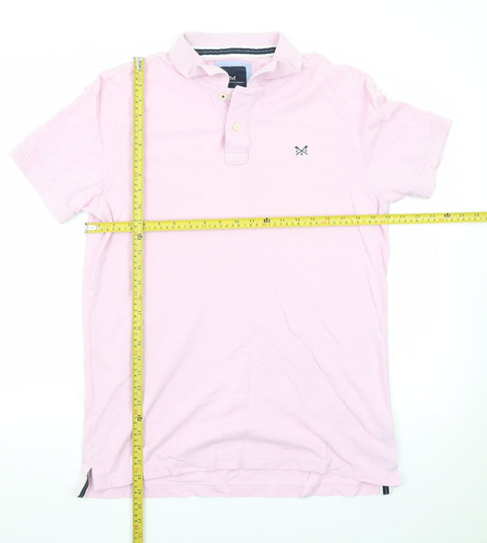 Crew Clothing Company Men's Pink L Cotton Polo Shirt