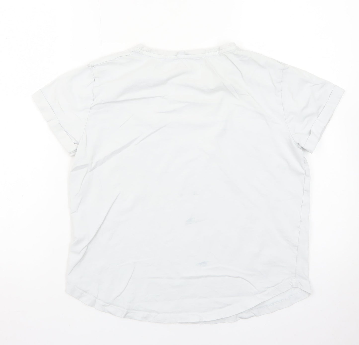 Friends Women's White Size 8 Basic Crew Neck Short Sleeve T-Shirt