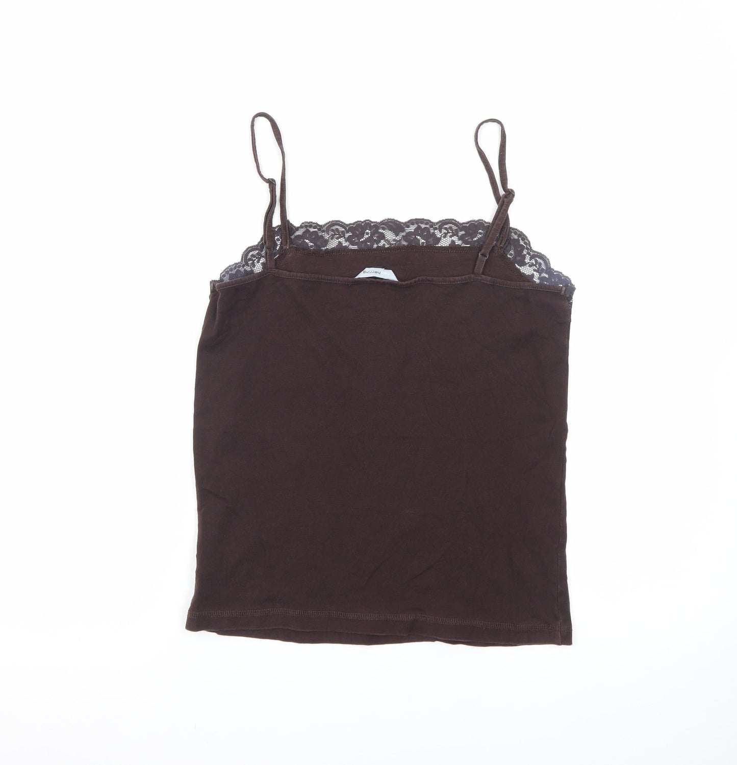 Debenhams Women Brown Lace Trim Camisole Tank Top Size 16