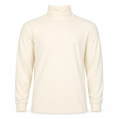 Cotton Traders Men's Beige Long Sleeve Roll Neck T-Shirt Size M