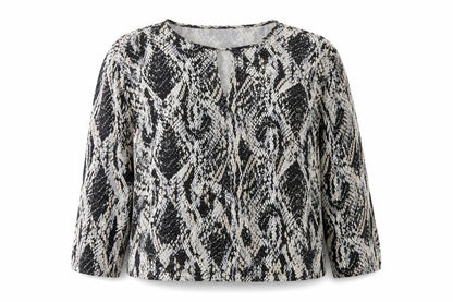 Wallis Womens Black Snake Print Tunic Blouse Size 18