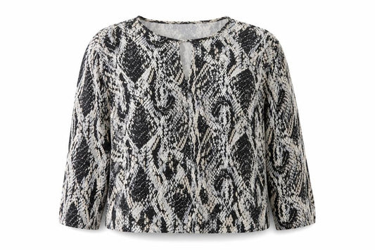 Wallis Womens Black Snake Print Tunic Blouse Size 18