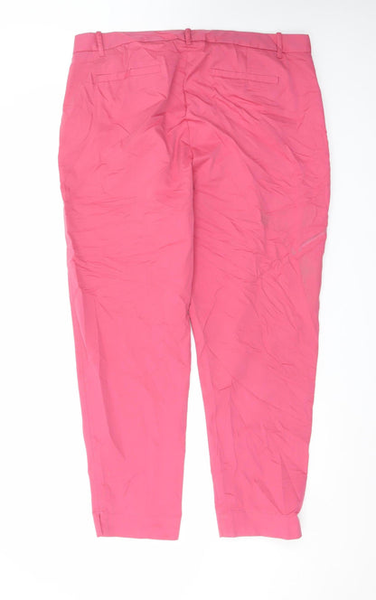 Marks and Spencer Women's Pink Chino Trousers Size 20