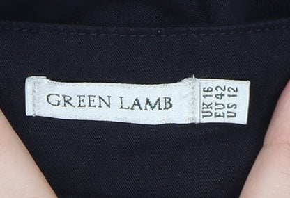 Green Lamb Women's Blue Size 16 Straight Stretch Trousers
