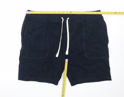 Marks and Spencer Men’s Blue 2XL Sweat Shorts with Drawstring Waist