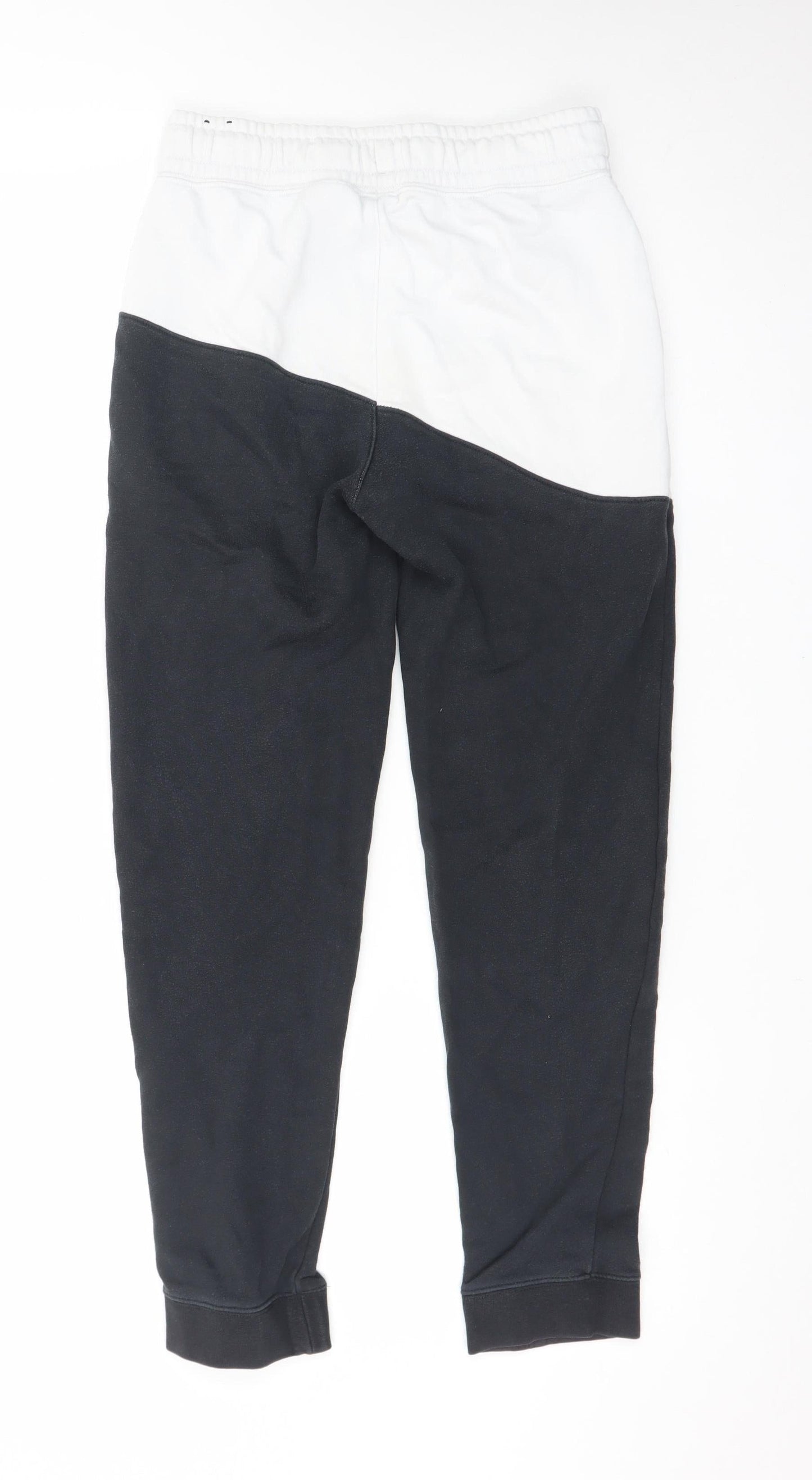 Nike Boys Black & White Colourblock Jogger Trousers Size 12 Years
