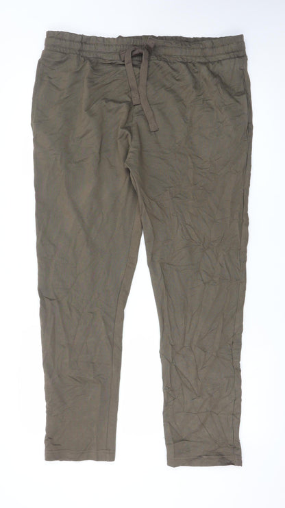 Marks and Spencer Men's Brown Jogger Trousers L Regular Fit