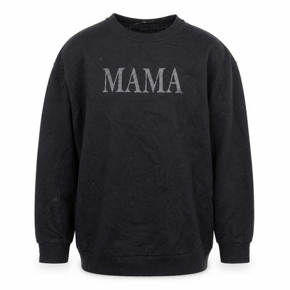 Boohoo Unisex Black 'MAMA' Graphic Pullover Sweatshirt Size L