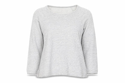 Jigsaw Womens Grey Long Sleeve Cotton Basic T-Shirt Size S