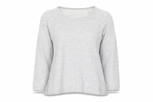 Jigsaw Womens Grey Long Sleeve Cotton Basic T-Shirt Size S