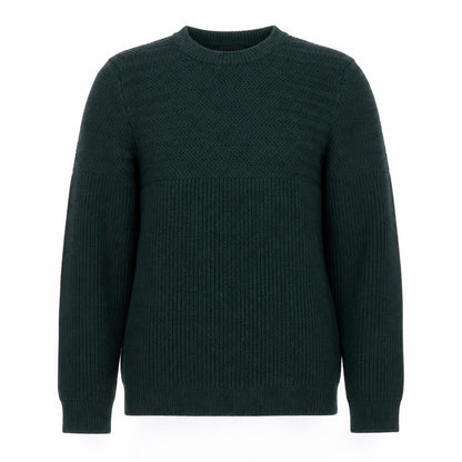 Topman Men's Green Chunky Knit Crew Neck Jumper Size L