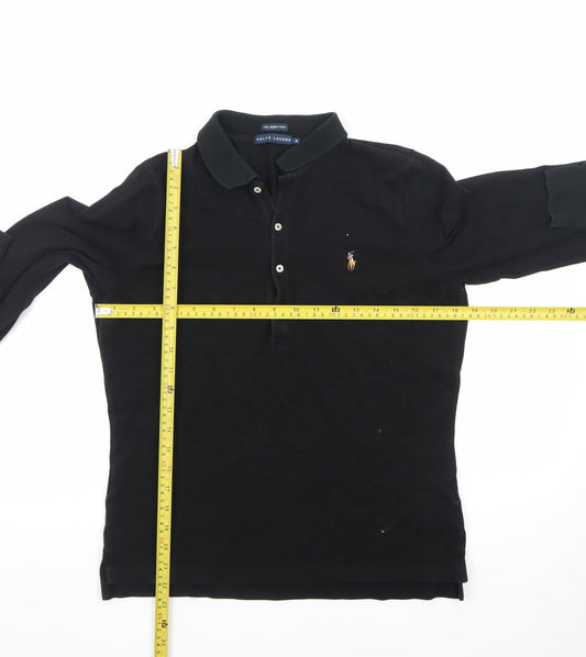 Ralph Lauren Men's Black XL Slim Fit Cotton Henley Jumper