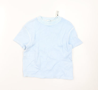 Marks and Spencer Boys Blue Cotton Short Sleeve T-Shirt - 2 Years