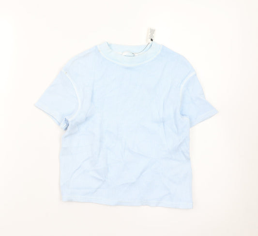 Marks and Spencer Boys Blue Cotton Short Sleeve T-Shirt - 2 Years