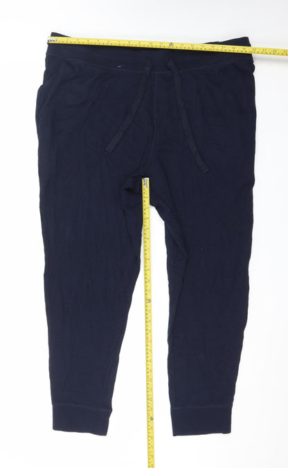 Loungewear Men's Navy Blue 2XL Lounge Pants Drawstring Cotton Blend