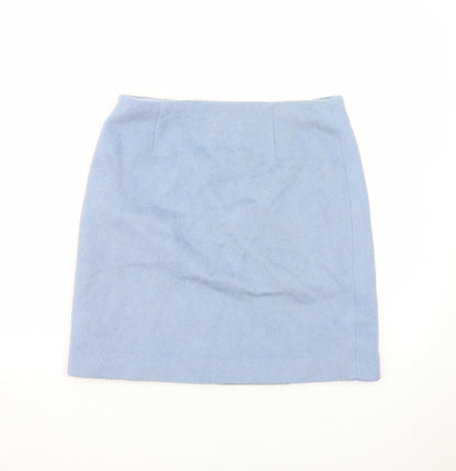 Boden Women's Blue Wool Pencil Skirt Size 10