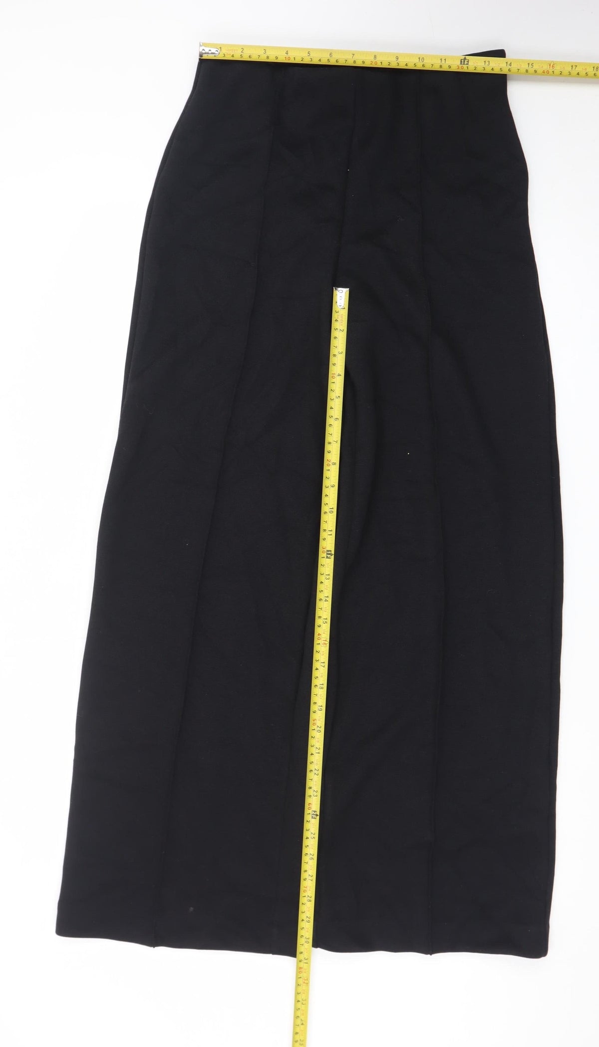 Marks and Spencer Women’s Black Wide-Leg Trousers Size 10 Long
