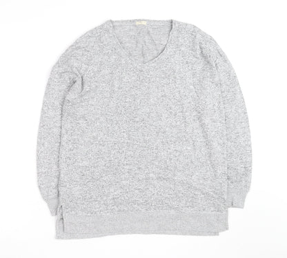 Oysho Unisex Grey V-Neck Knit Pullover Jumper Size M