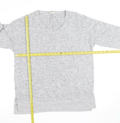 Oysho Unisex Grey V-Neck Knit Pullover Jumper Size M