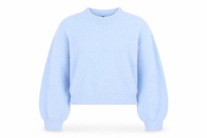 Divided Women Blue Knit Crew Neck Long Sleeve Pullover M