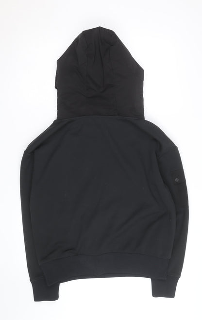 ACAI Unisex Black Pull Over High Neck Fleece Lined Hoodie M