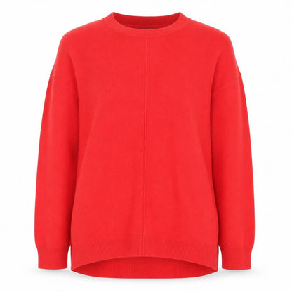 Principles Women's Red Crew Neck Long Sleeve Cotton Jumper Size 12