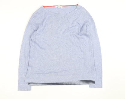 White Stuff Women Blue Size 8 Crew Neck Pullover Jumper