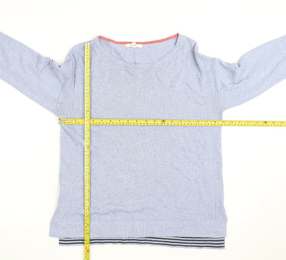 White Stuff Women Blue Size 8 Crew Neck Pullover Jumper