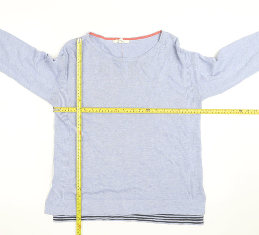 White Stuff Women Blue Size 8 Crew Neck Pullover Jumper