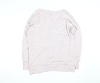 Next Men Pink V-Neck Knit Pullover Jumper Size L