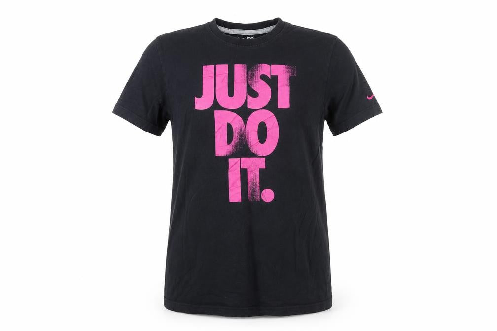 Nike Women's Black Just Do It T-Shirt Medium Short Sleeve Cotton