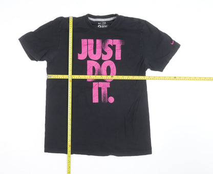 Nike Women's Black Just Do It T-Shirt Medium Short Sleeve Cotton