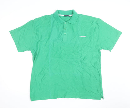 Diadora Men's Green XL Cotton Polo Shirt Casual Sports Top