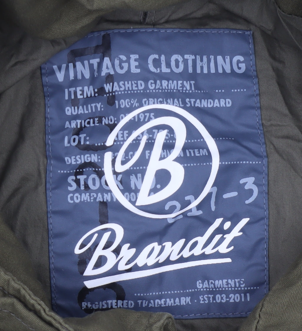 Brandit Men's Khaki M65 Giant Military Jacket XXL Cotton Blend