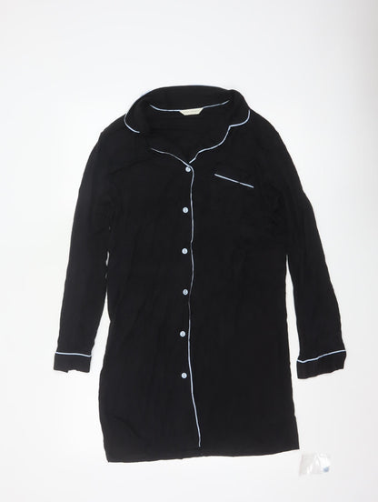 Cyberjammies Womens Black Long Sleeve Modal Nightshirt UK 10