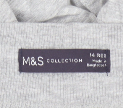 Marks and Spencer Women’s Grey Cotton Blend Jogger Trousers Size 14