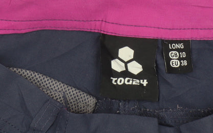 TOG24 Women's Blue Cargo Trousers Size 10 Long Polyamide Stretch