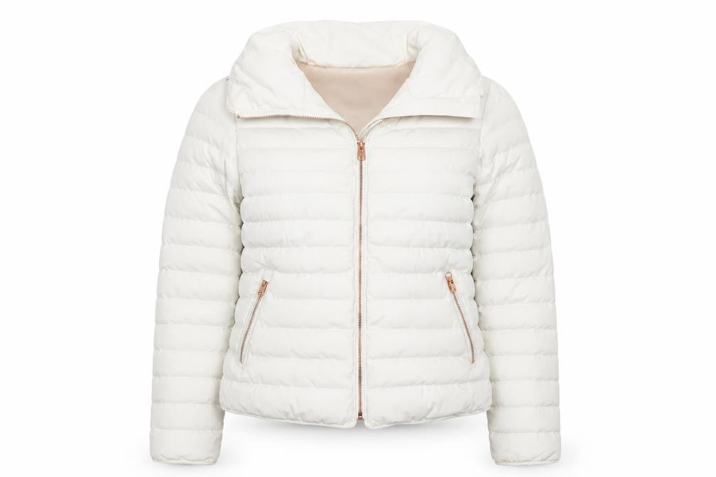 Tokyo Laundry Women’s White Puffer Jacket UK 8 XS Lightweight Quilted