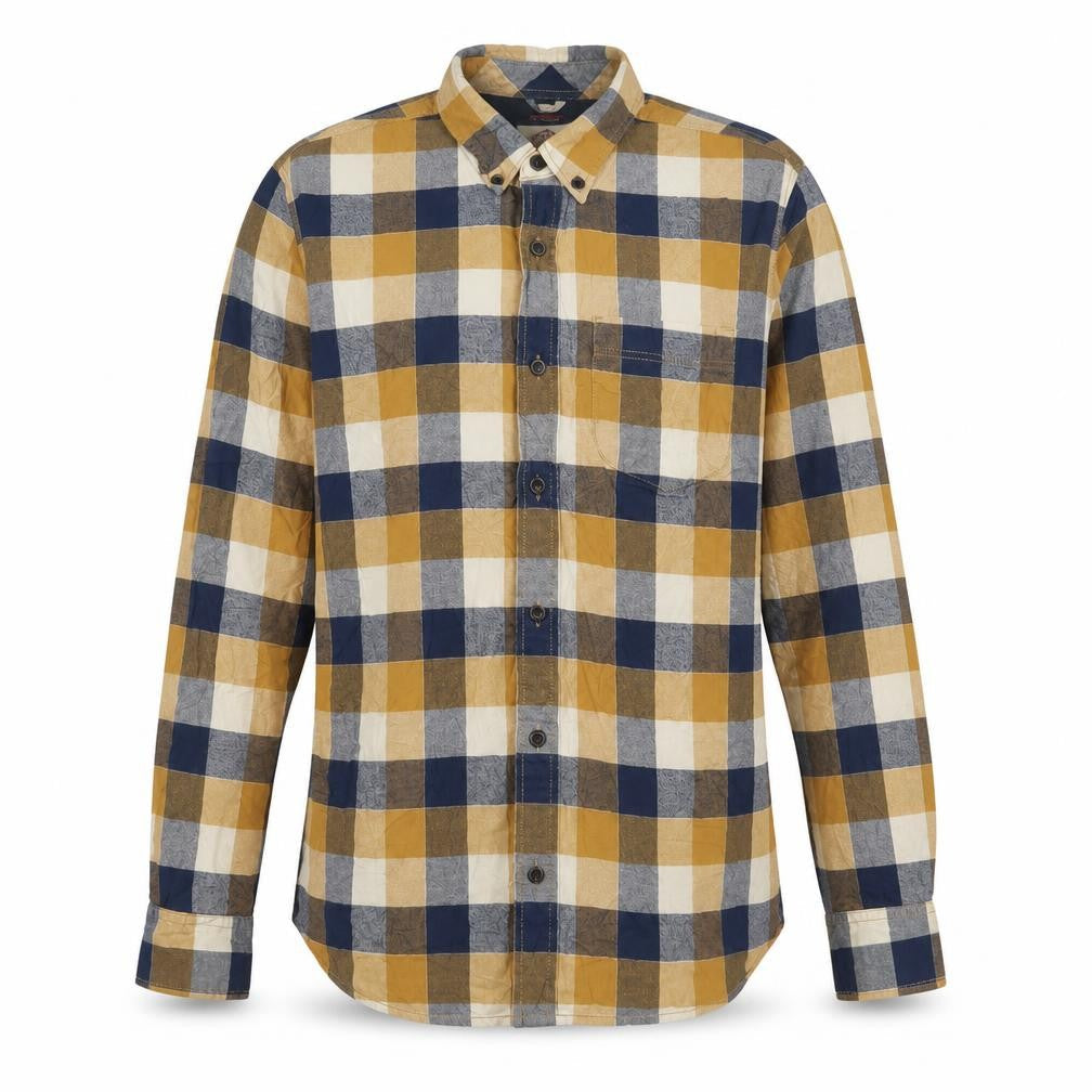 Fat Face Men's Multicoloured Check Cotton Button-Up Shirt Size M