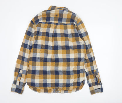 Fat Face Men's Multicoloured Check Cotton Button-Up Shirt Size M