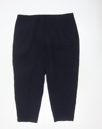 Marks and Spencer Womens Black Size 18 Short Stretch Trousers
