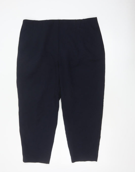 Marks and Spencer Womens Black Size 18 Short Stretch Trousers