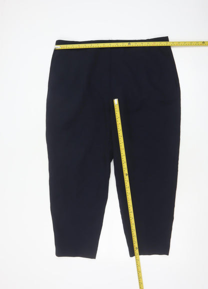 Marks and Spencer Womens Black Size 18 Short Stretch Trousers