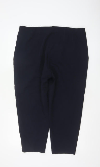 Marks and Spencer Womens Black Size 18 Short Stretch Trousers