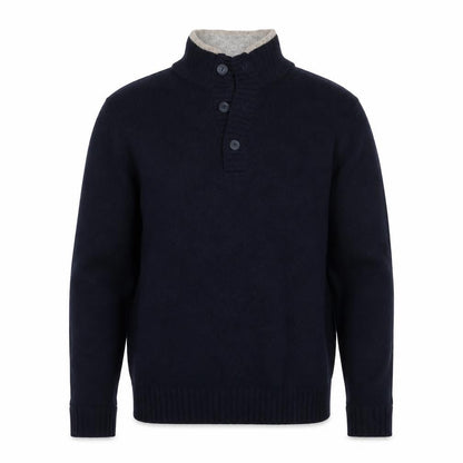 Monsoon Men's Blue Lambswool Henley Jumper Size M