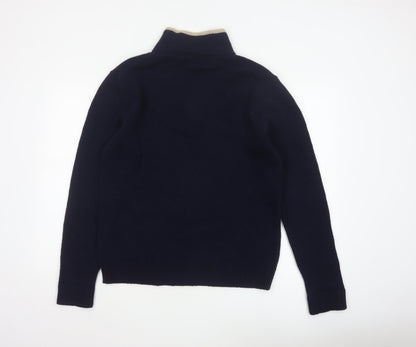 Monsoon Men's Blue Lambswool Henley Jumper Size M