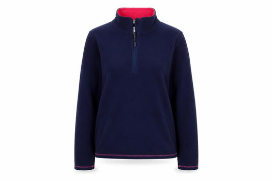 Peter Storm Women's Navy 1/2 Zip Fleece Pullover Size 12 Outdoor Warm Lined